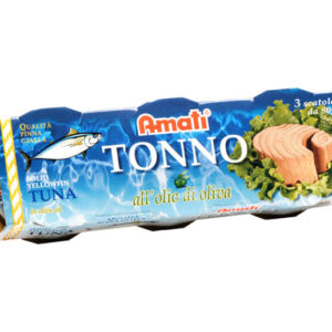 Amati Tuna Yellowfin In Olive Oil 3x80g (dr.52)