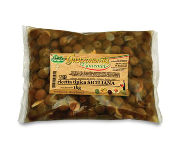 Green Nocellara Pitted Olives With Herbs 0.9kg